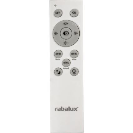 Rabalux - Φωτιστικό οροφής LED Dimmable LED/40W/230V 3000-6500K ασημί + τηλεχειριστήριο