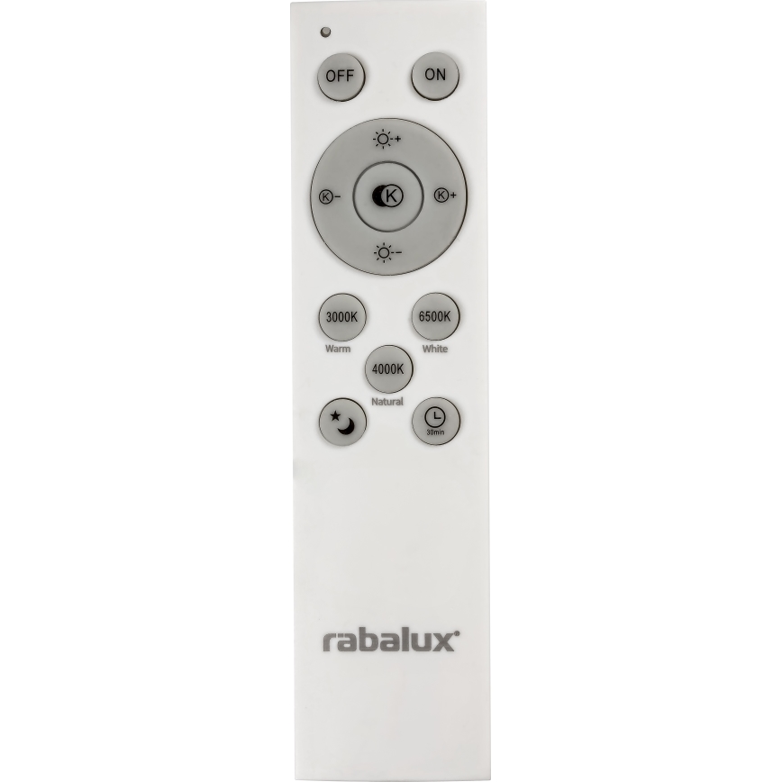Rabalux - Φωτιστικό οροφής LED Dimmable LED/40W/230V 3000-6500K ασημί + τηλεχειριστήριο