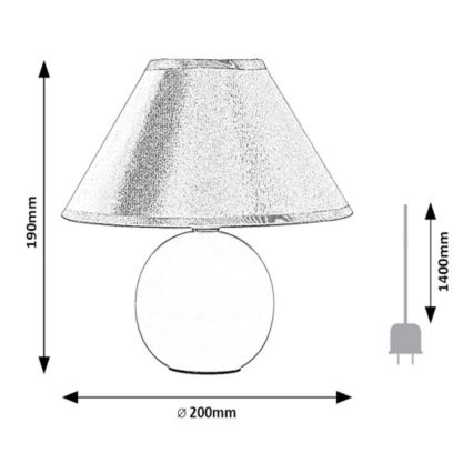 Rabalux  - Επιτραπέζιο φωτιστικό 1xE14/40W/230V