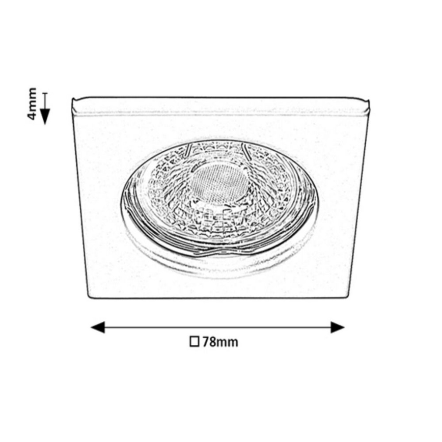 Rabalux - Χωνευτό φωτιστικό οροφής 1xGU5,3/25W/12V τετράγωνο