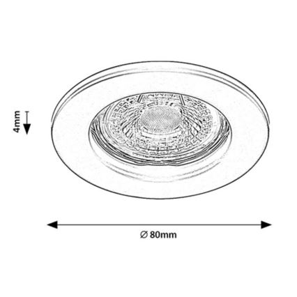 Rabalux - Χωνευτό φωτιστικό οροφής 1xGU5,3/25W/12V