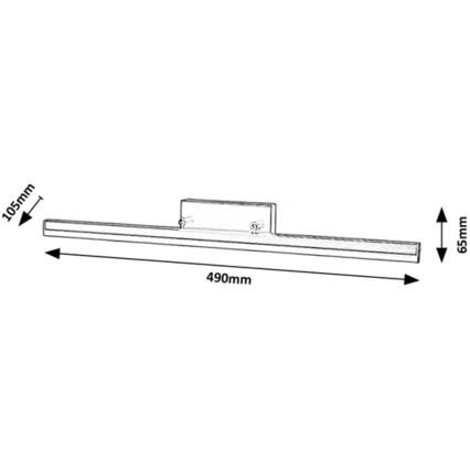 Rabalux - Φωτισμός καθρέφτη μπάνιου LED LED/12W/230V 49 cm IP44