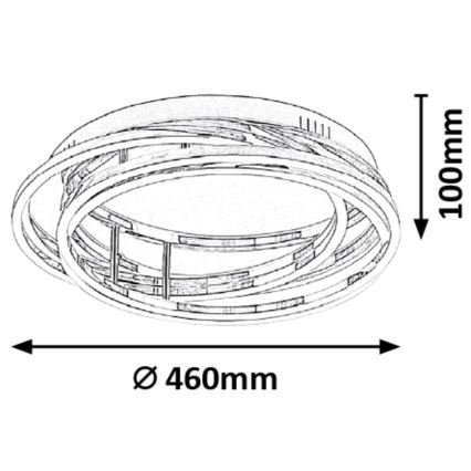 Rabalux - Φως οροφής dimmer LED LED/40W/230V διάμετρος 46cm