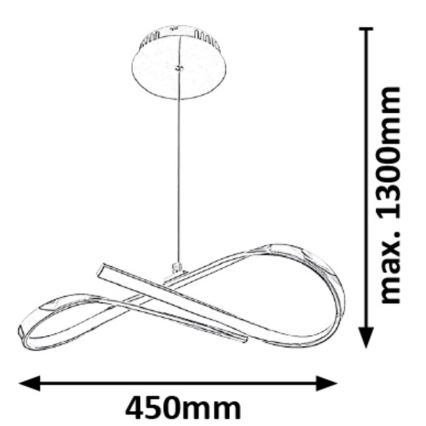 Rabalux - Πολύφωτο LED σε σχοινί LED/20W/230V