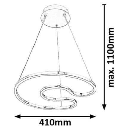 Rabalux - Πολύφωτο LED σε σχοινί LED/30W/230V