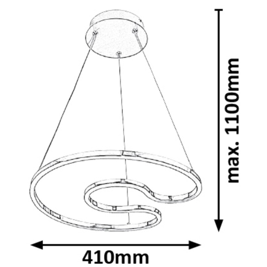 Rabalux - Πολύφωτο LED σε σχοινί LED/30W/230V