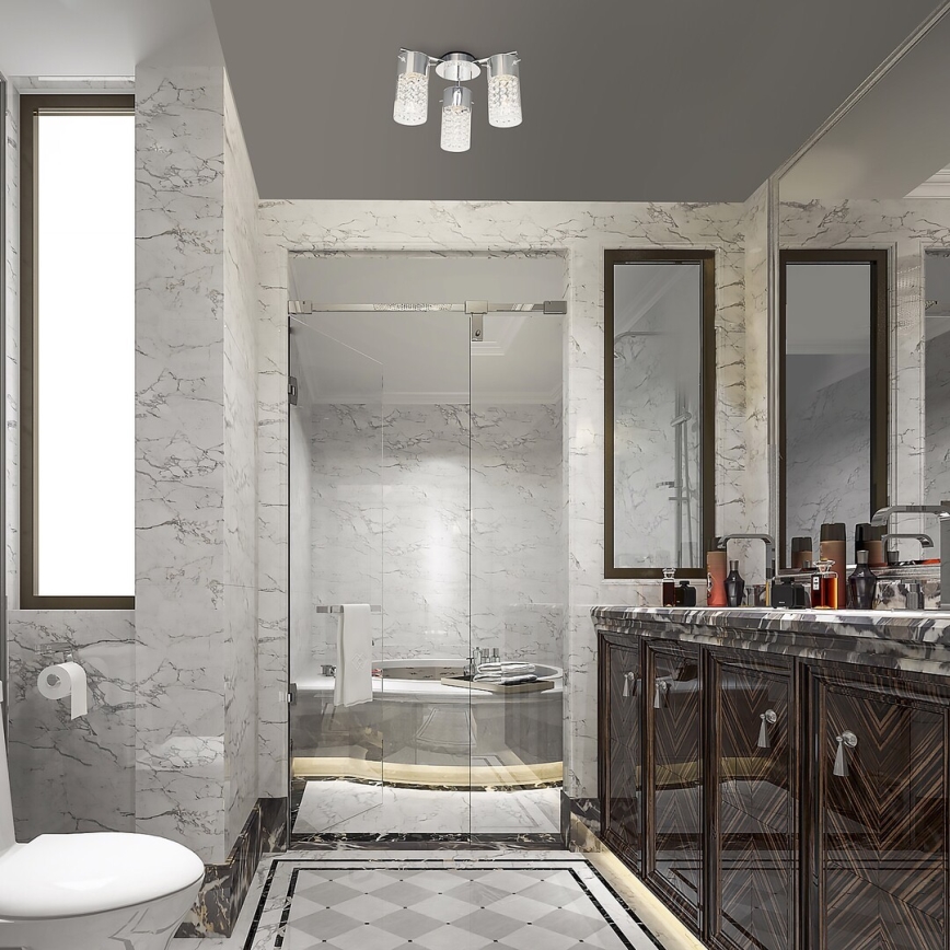 Rabalux - Φωτιστικό οροφής μπάνιου 3xE14/40W/230V IP44 διάμ. 33,5 cm