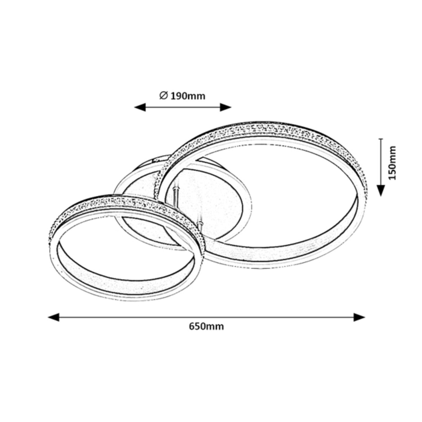 Rabalux - Σταθερό πολύφωτο LED LED/50W/230V