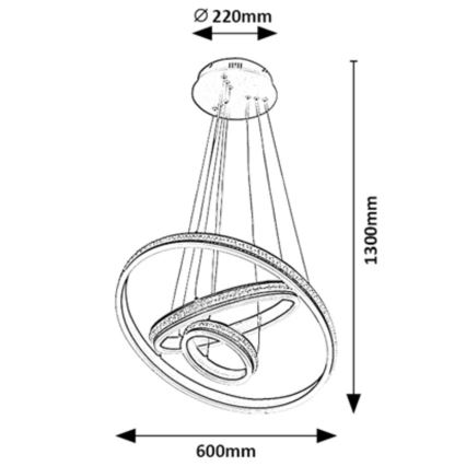 Rabalux - LED Κρεμαστό φωτιστικό οροφής LED/75W/230V