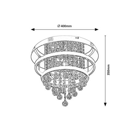 Rabalux - Κρυστάλλινη πλαφονιέρα οροφής LED/32W/230V + 3xE14/40W