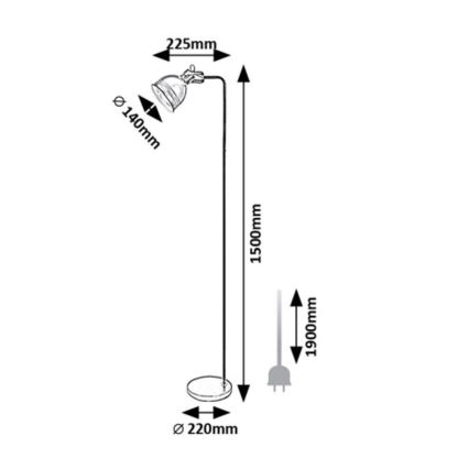 Rabalux - Επιδαπέδια λάμπα 1xE27/40W/230V μπεζ