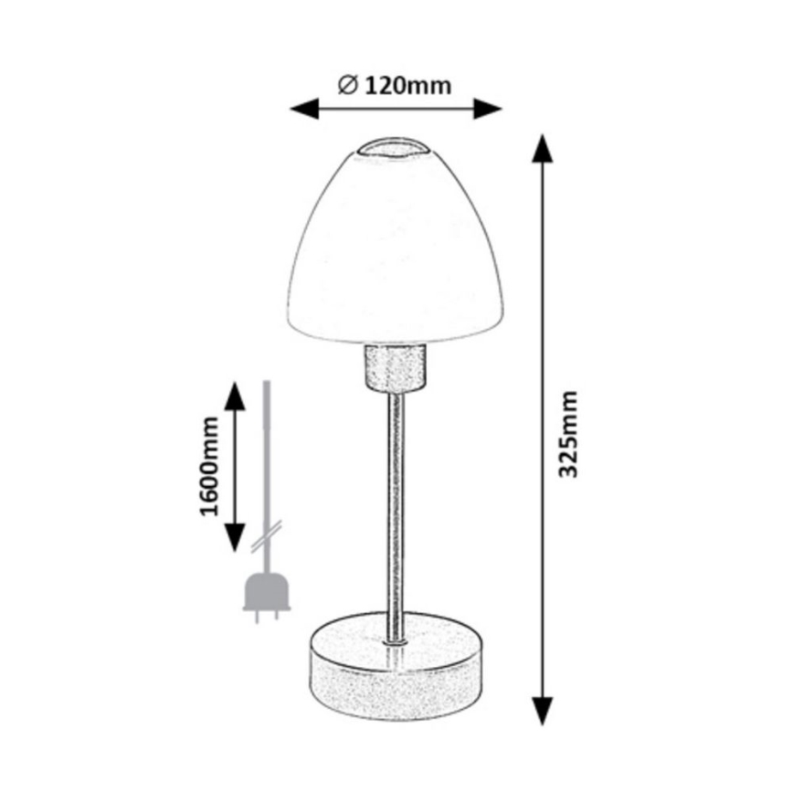 Rabalux - Επιτραπέζια λάμπα dimming 1xE14/40W/230V ματ χρώμιο