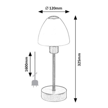 Rabalux - Επιτραπέζια λάμπα dimming 1xE14/40W/230V μαύρο