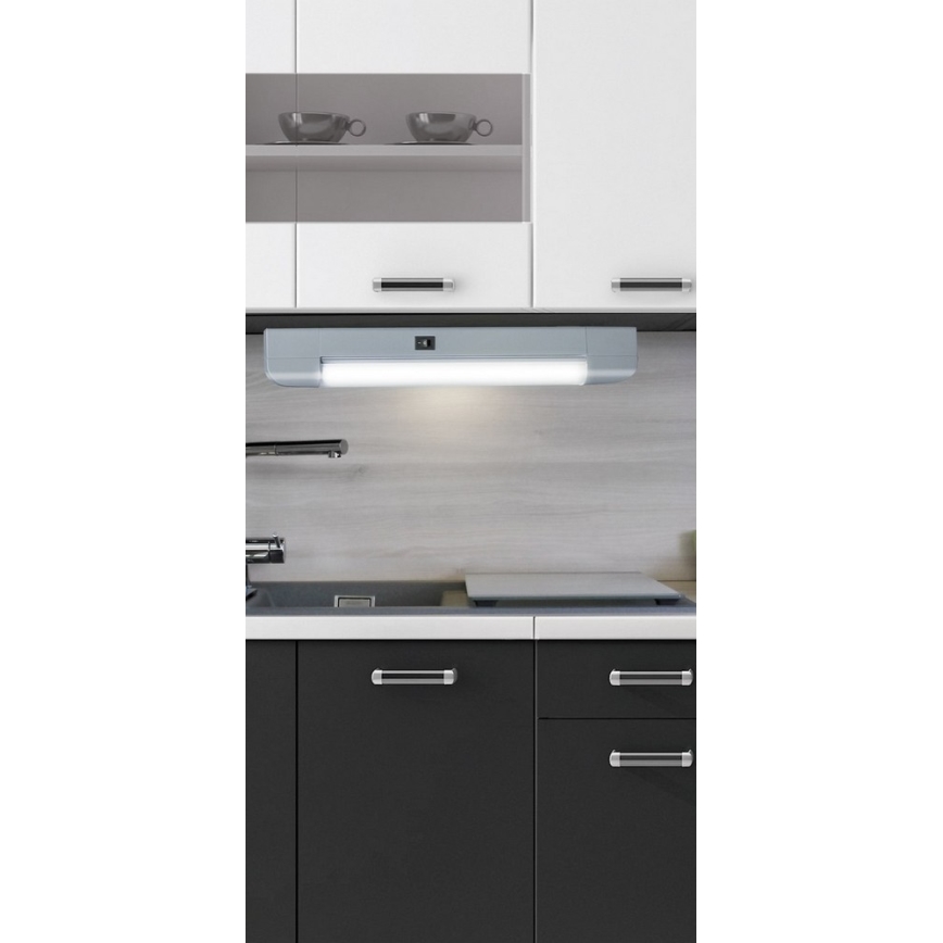 Rabalux - LED Φωτιστικό πάγκου BAND LIGHT 1xG13/10W/230V 39,5 cm ασημί