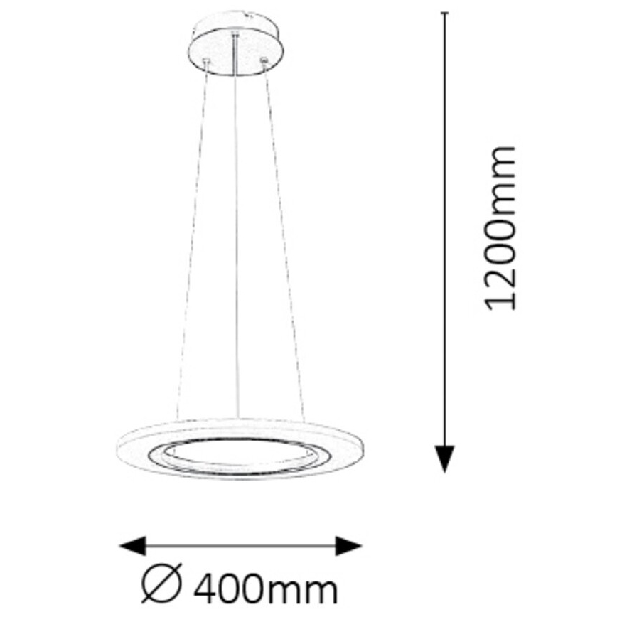 Rabalux 2428 - Πολύφωτο LED ADRIENNE LED/20W/230V ασήμι