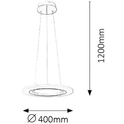 Rabalux 2428 - Πολύφωτο LED ADRIENNE LED/20W/230V ασήμι