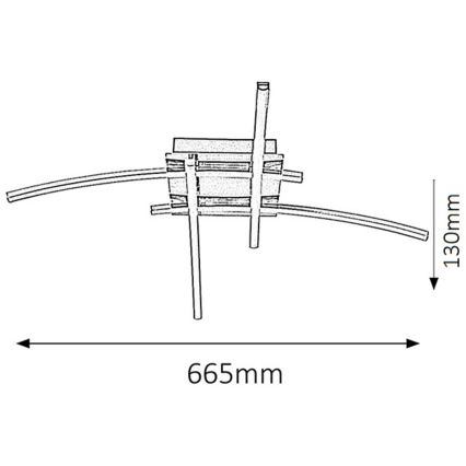 Rabalux - Φωτιστικό οροφής LED 4xLED/6W/230V 48x66,5 cm