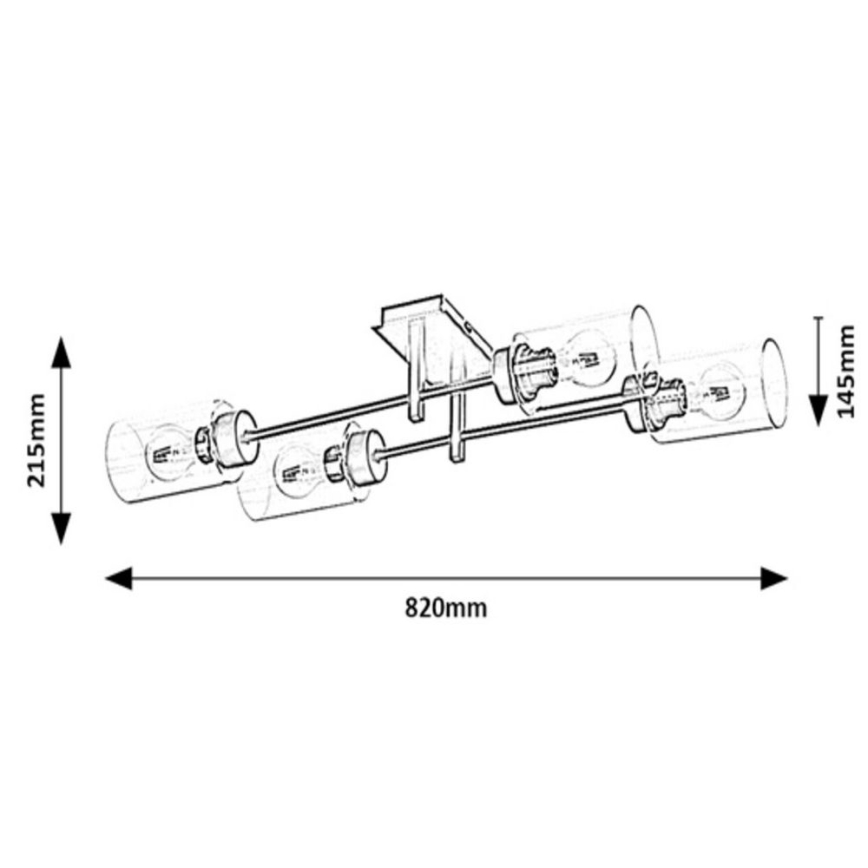 Rabalux - Πλαφονιέρα οροφής  4xE27/40W/230V