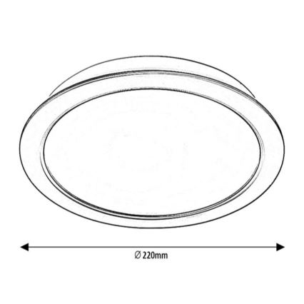 Rabalux - Ενσωματωμένο φωτιστικό LED/24W/230V διάμ. 22 εκ.