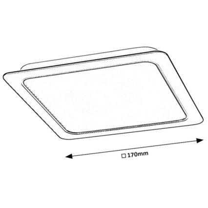 Rabalux - Ενσωματωμένο φωτιστικό LED/17W/230V 17x17 εκ.