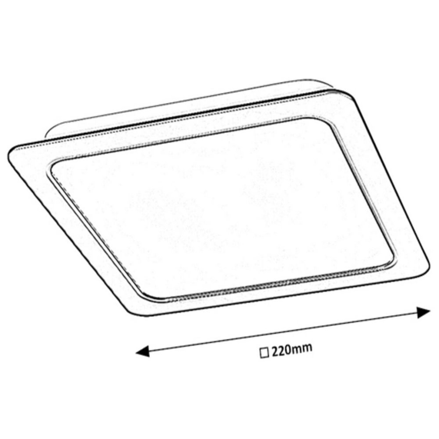 Rabalux - Ενσωματωμένο φωτιστικό LED/24W/230V 22x22 εκ.