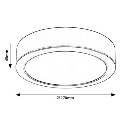 Rabalux - Φωτιστικό οροφής LED LED/17W/230V d. 17 cm