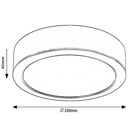 Rabalux - Φωτιστικό οροφής LED LED/24W/230V d. 22 cm