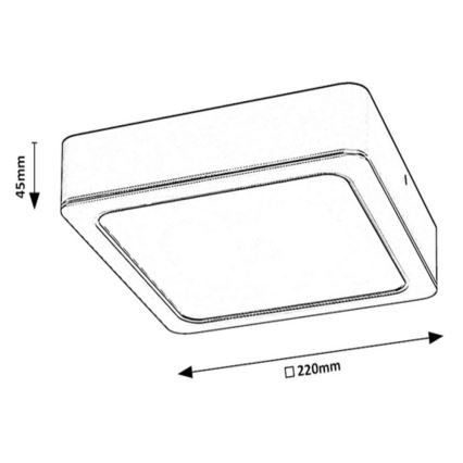 Rabalux - LED Οροφωτιστικό LED/24W/230V 22x22 εκ.