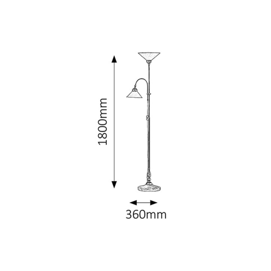 Rabalux 2708 - Επιδαπέδια λάμπα MARIAN 2xE27/60W/230V