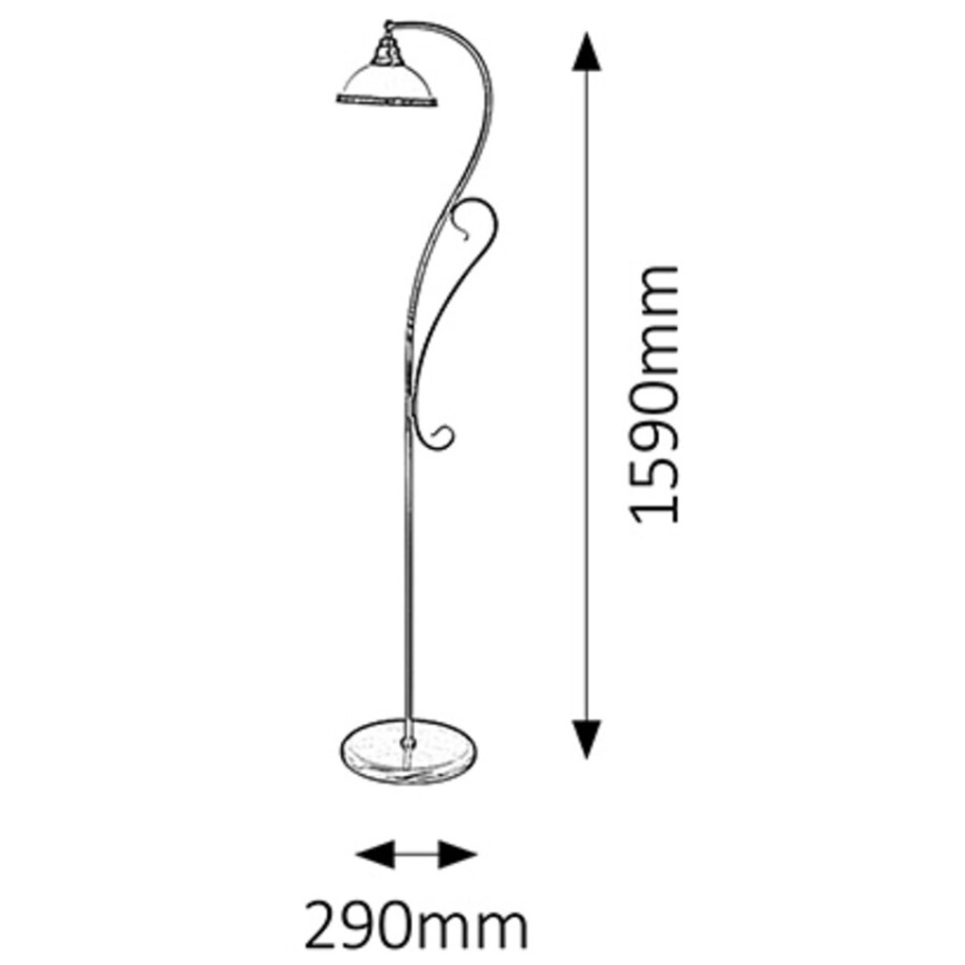 Rabalux - επιδαπέδια λάμπα 1xE27/60W/230V