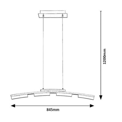 Rabalux - LED Dimmable κρεμαστό φωτιστικό οροφής ράγα LED/20W/230V