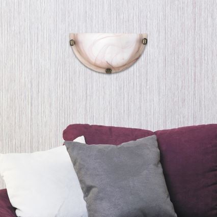 Rabalux - Επιτοίχιο φωτιστικό 1xE27/60W/230V με αλαβάστρινο γυαλί