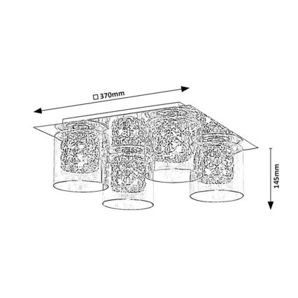 Rabalux - Κρυστάλλινο φωτιστικό οροφής 4xG9/40W/230V