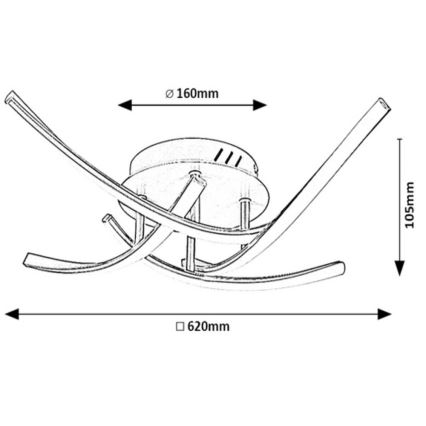 Rabalux - LED επιτοίχιο φωτιστικό 4xLED/30W/230V 4000K