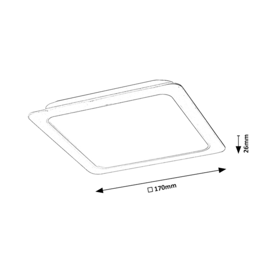 Rabalux - Χωνευτό Φωτιστικό LED LED/18W/230V 17x17 cm