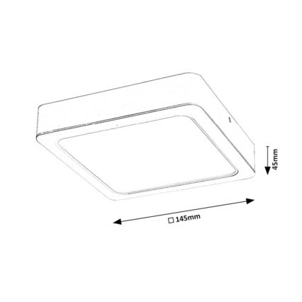 Rabalux - Φωτιστικό οροφής LED LED/12W/230V 14,5x14,5 cm