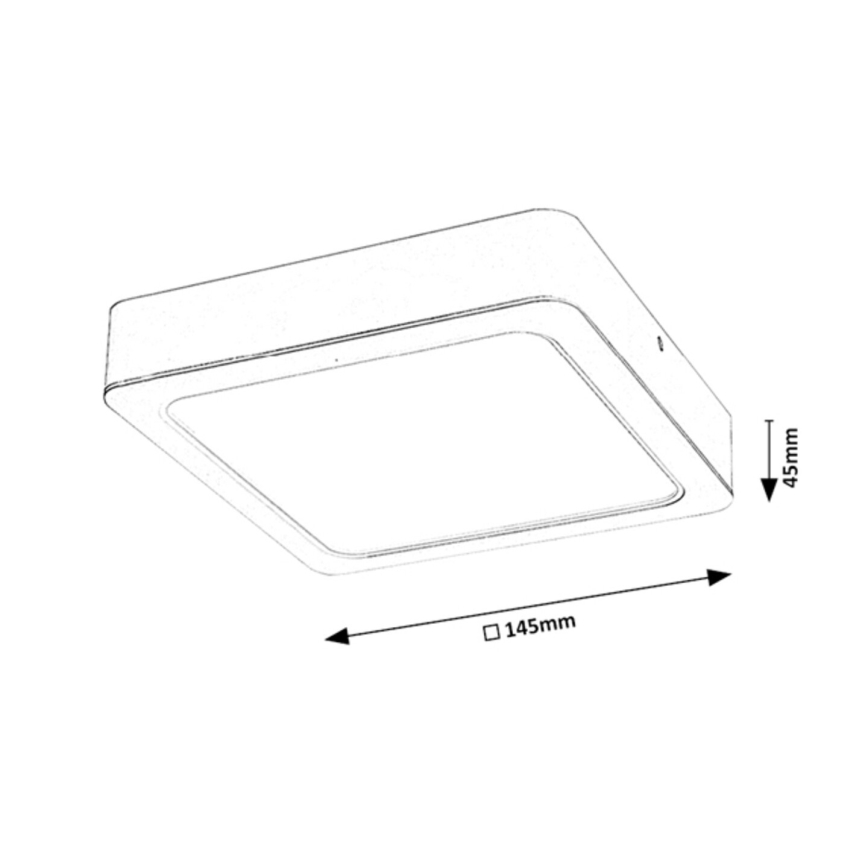 Rabalux - Φωτιστικό οροφής LED LED/12W/230V 14,5x14,5 cm