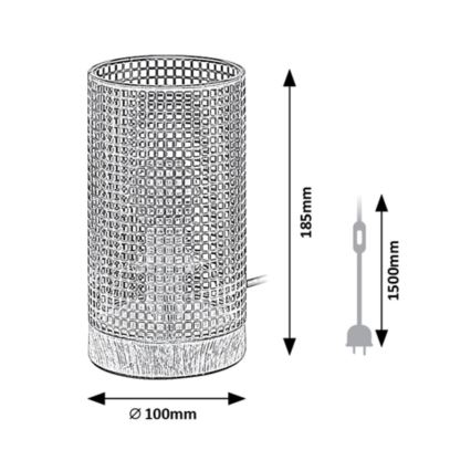 Rabalux - Επιτραπέζιο φωτιστικό 1xE14/25W/230V οξιά