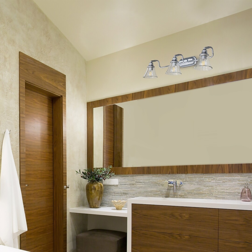 Rabalux - Επιτοίχιο φωτιστικό μπάνιου με 3 λάμπες E14/40W/230V IP44