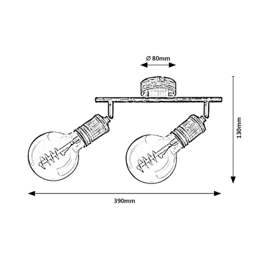 Rabalux - Φωτιστικό σποτ 2xE27/25W/230V