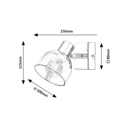 Rabalux - Φωτιστικό σποτ τοίχου 1xE14/40W/230V