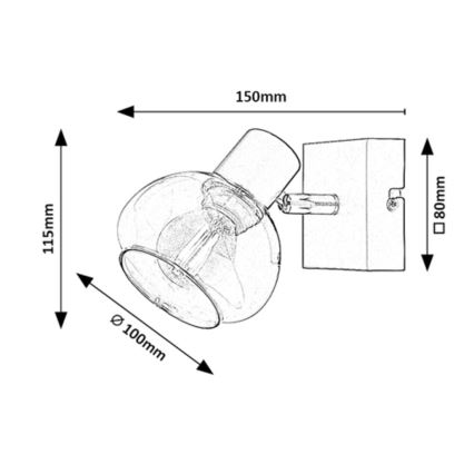 Rabalux - Φωτιστικό σποτ τοίχου 1xE14/40W/230V