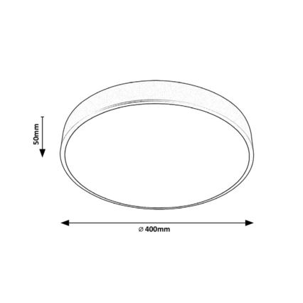 Rabalux - LED φωτιστικό οροφής LED/36W/230V Ø 40 εκ. μαύρο
