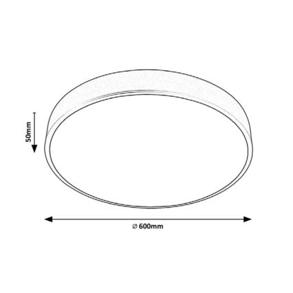 Rabalux - LED Dimmable φωτιστικό οροφής LED/60W/230V 60 cm + τηλεχειριστήριο