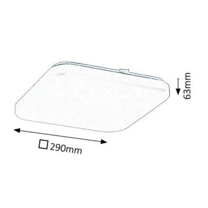 Rabalux - LED φωτιστικό οροφής LED/20W/230V 29x29 cm