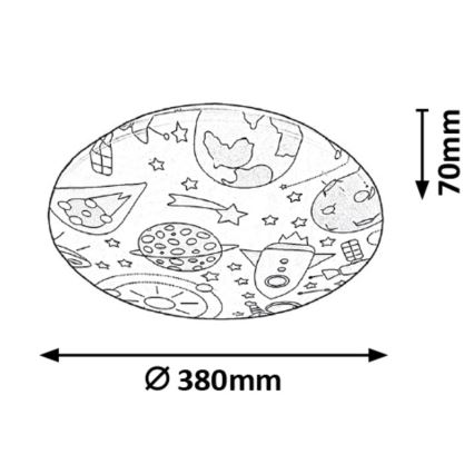 Rabalux - Παιδικό φως οροφής LED LED/24W/230V