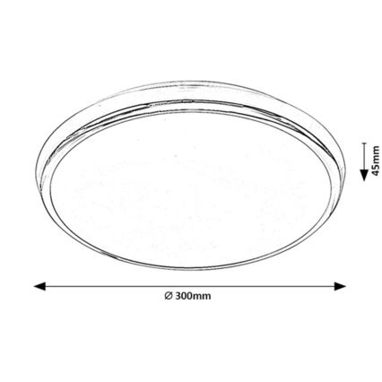 Rabalux - LED RGB Φωτιστικό οροφής μπάνιου dimming LED/18W/230V διάμετρος 30 cm 3000-6500K IP44 + τηλεχειριστήριο