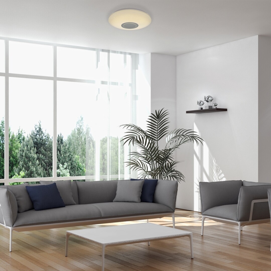 Rabalux - LED RGB dimmable φωτιστικό οροφής με ηχείο LED/24W/230V Wi-Fi Tuya + τηλεχειριστήριο