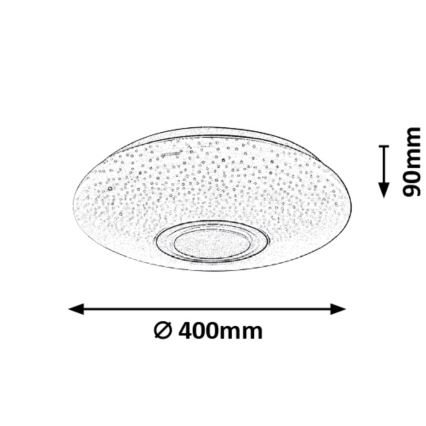 Rabalux - LED RGB dimmable φωτιστικό οροφής με ηχείο LED/24W/230V Wi-Fi Tuya + τηλεχειριστήριο