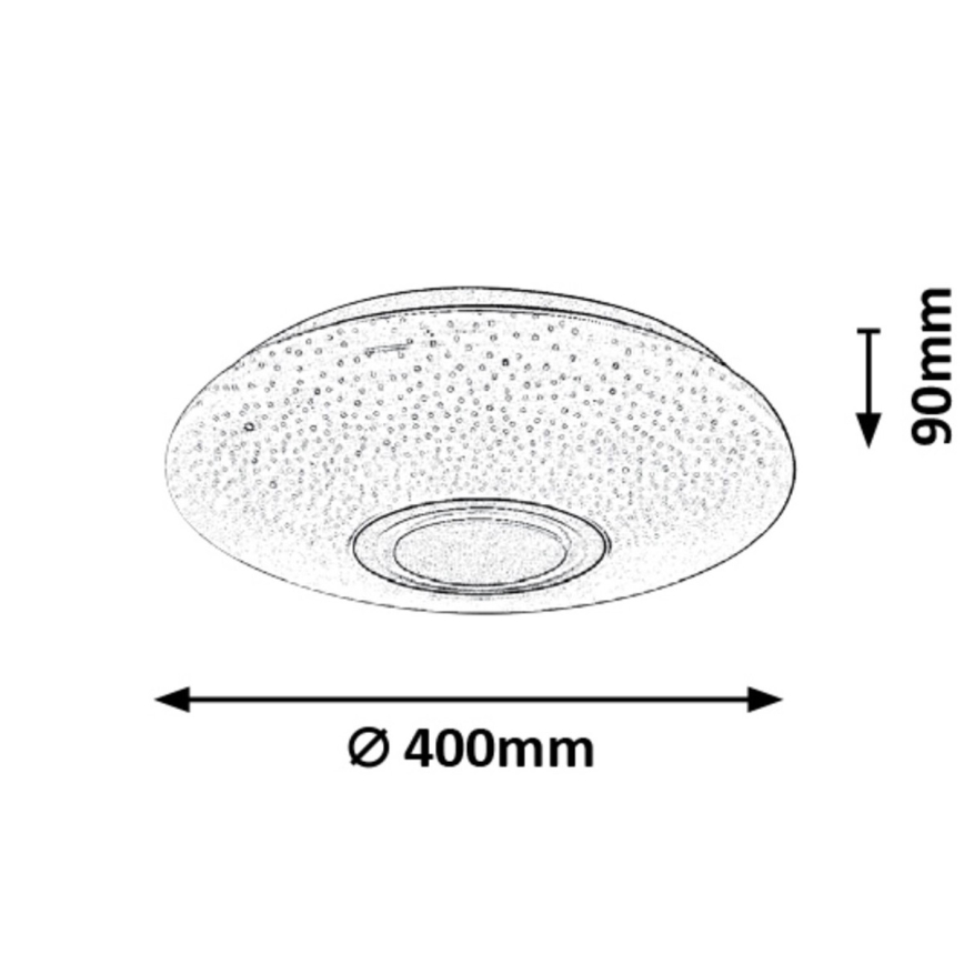 Rabalux - LED RGB dimmable φωτιστικό οροφής με ηχείο LED/24W/230V Wi-Fi Tuya + τηλεχειριστήριο